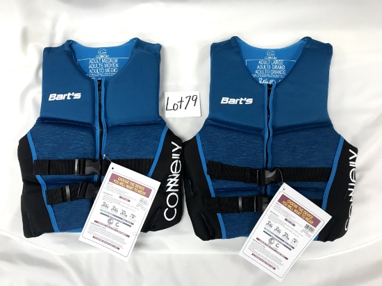 2 Connelly Life Jackets (Adult L & M)- Donated by Bart's Watersports