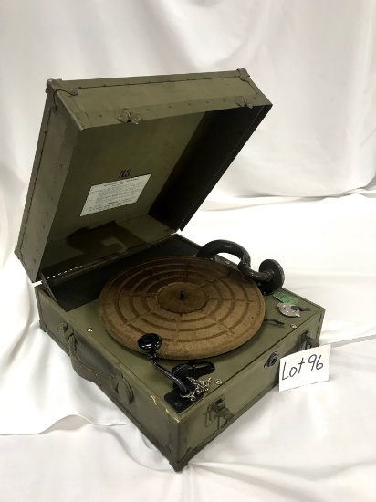 WWII Field Phonograph Player- Doanted by Tim Stonger