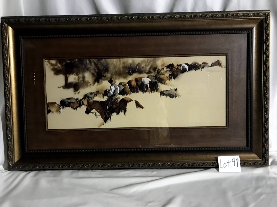 Western Painting- Framed- Donated by Tim Stonger