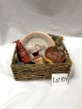 Harvest Basket- Fall paper plates, napkins, décor and bath & body products-