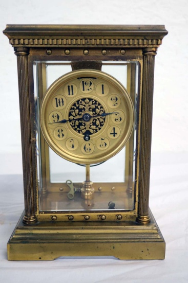 Brass wind up clock