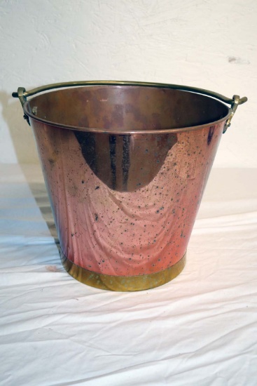 Brass and copper pail