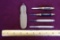 Lot of (4) Eagle Pencil Co. Knives & Antique Carrying Pouch