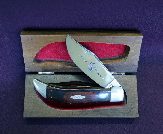 Case XX Buffalo Knife with Original Wood Box