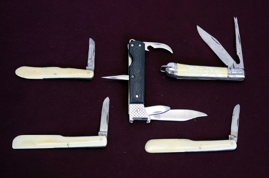 Lot of (5) Vintage Pocket Knives