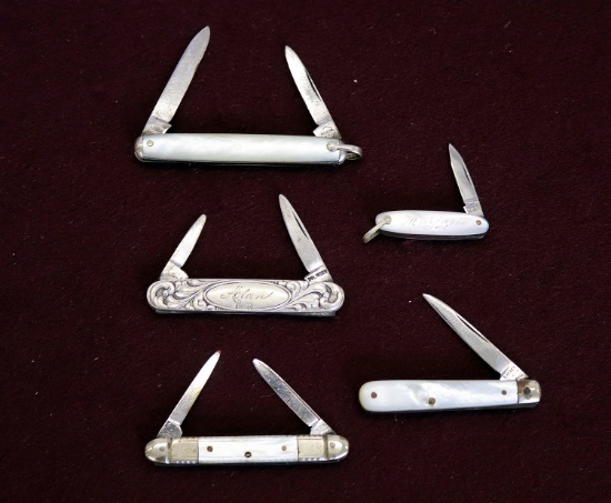 Lot of (5) Vintage  Gentleman Knives