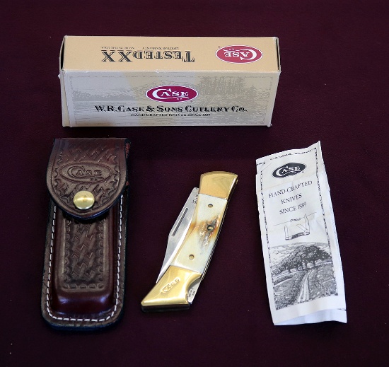 Case XX USA Lockback Knife with Sheath and box