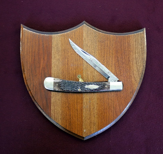 1981 1st Edition Case Collector's Club Knife on Plaque