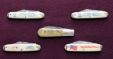 (5) Vintage Promotional Pocket Knives