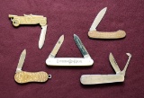 (5) Vintage Promotional Pocket Knives