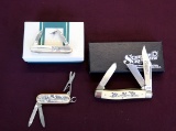 Lot of (3) Scrimshaw Knives