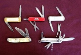 Lot of (5) Vintage Promotional Pocket Knives
