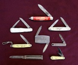 Lot of (8) Vintage Promotional Pocket Knives