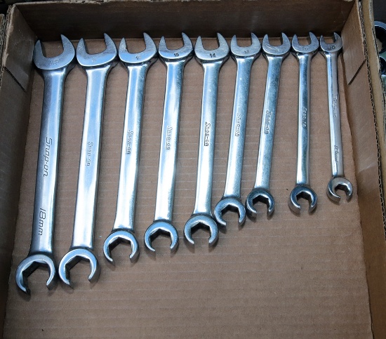 Snap On Metric Open End & Flare Nut Combo Wrench Set