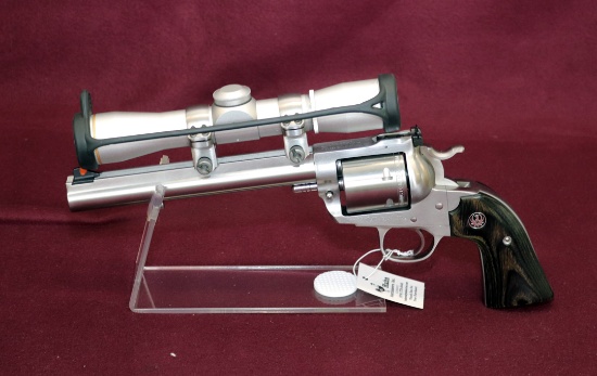 Ruger Stainless Super Blackhawk 44 Mag Revolver w/Leopols Scope, s/n 88-69207