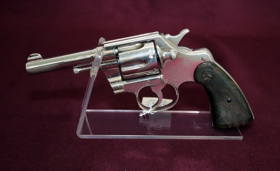 Colt Army Special 38 Chrome Revolver , s/n 489126