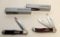 (2) KA-BAR SINGLE BLADE AND DOUBLE BLADE 1997 STAG HANDLED FOL