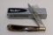 KA-BAR COLLECTORS KNIFE 1994 #CK94 W/ BONE HANDLE SINGLE BLADE