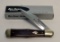 KA-BAR WALTON CUTLERY DOG HEAD SINGLE WOOD HANDLED KNIFE SPC92