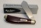 KA-BAR UNION CP-92 WOOD HANDLED KNIFE AND BOX