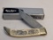 KA-BAR SINGLE BLADE MODEL CK88 GRIZZLY ETCHED KNIFE AND BOX