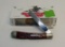 WINCHESTER 19107 BURNT ORANGE JIGGING BONE HANDLED BULLET KNIFE AND BOX