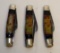 3 FIGHT'N ROOSTERS 3 BLADE NUDE KNIVES