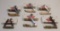 (6) WINCHESTER KNIVES: #10107 CHRISTMAS TREE; #20104 GLITTER STRIPE CELLULO