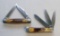 (2)STAG HANDLED KNIVES IN IBCA CASE: CASE #5354 AND ROBESON #622751
