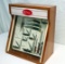 CASE KNIVES DISPLAY CASE W/ 14 VARIED CASE HUNTERS, JACK AND OTHER KNIVES W