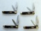 (4) SMALLER CASE 2-BLADE POCKET KNIVES