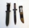 (3) MILITARY KNIVES AND OLD BAYONETS