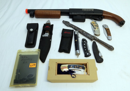AIR SOFT GUN AND MISC. KNIVES