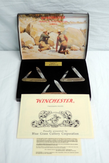 WINCHESTER MODEL 94 100 YR ANNIVERSARY EDITION POCKET KNIVES, 94 CARBINE, A