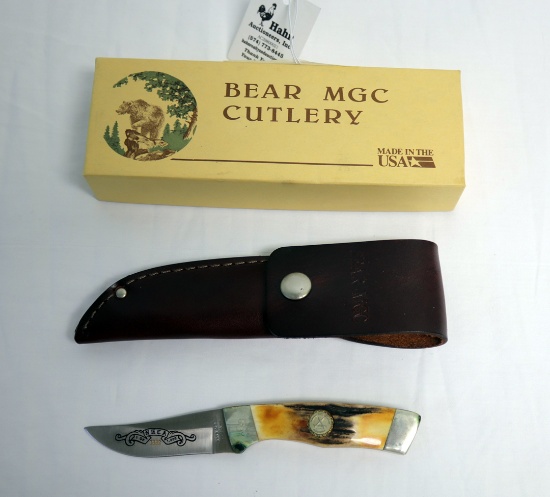 BEAR MGC 1/1000 NKCA 1992 #990 KNIFE W/ SHEATH, "