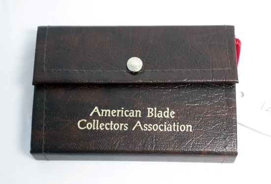 91 ABCA 1/1500 #312X BUCK FOLDING KNIFE W/ TURQUOISE HANDLE, AND 1991 ABCA