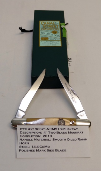 CANAL STREET #2196321-NKM910 MUSKRAT FOLDING KNIFE AND BOX