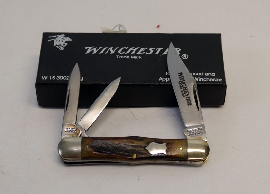 WINCHESTER W15 3902 STAG SHIELD KNIFE WITH BOX