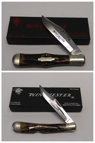 (2) SINGLE BLADE WINCHESTER STAGS MODEL # W15 1920, AND W15 1950SR