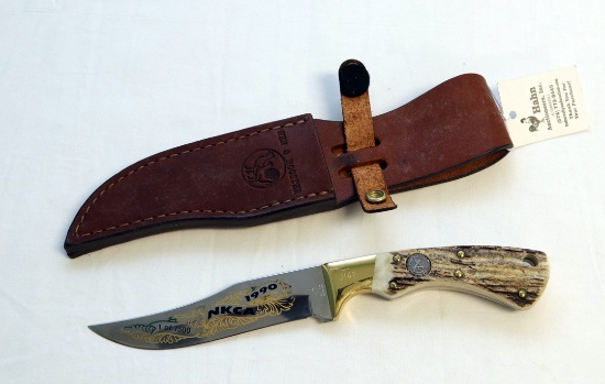 HEN AND ROOSTER 1990 NTNK CA#147 9" HUNTING KNIFE W/ SHEATH