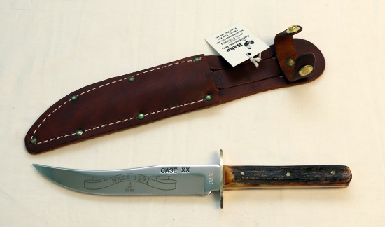 CASE NKCA 1991 #80 HUNTING KNIFE W/ SHEATH