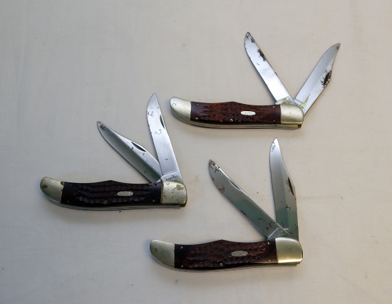 (3) CASE HEAVY DUTY XX KNIVES SOME LIGHT RUST ALL 5.5"