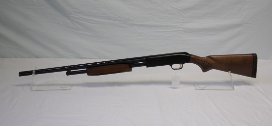 MOSSBURG 410 PUMP SHOTGUN, 2-1/2 OR 3" SHELLS, 24" BARREL, FULL CHOKE, S/N
