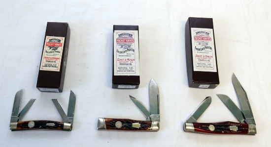 (3) KNIVES 2007 CLUB KNIFE, 2006 AND 2002 ALL AMERICAN CLUB KNIVES