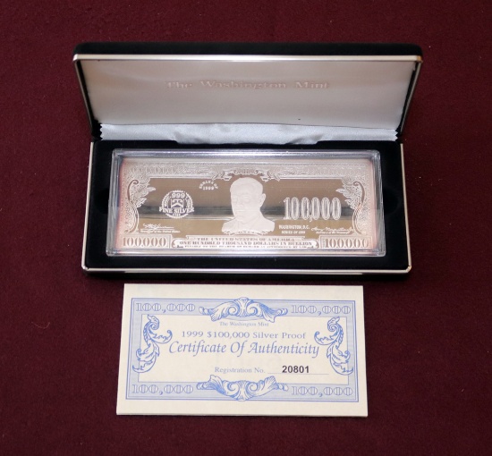 100 THOUSAND 4OZ SILVER BAR