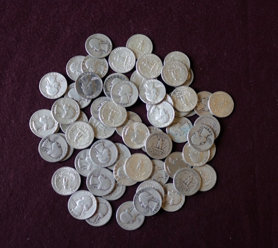 (62) WASHINGTON QUARTERS 1936-1964