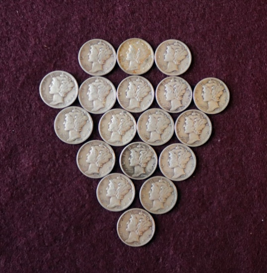 (18) WINGED LIBERTY DIMES