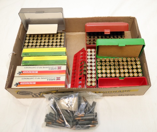 (4) BOXES OF 30-30 WIN SOME 445SUPER MAGS AND OTHER VARIOUS RELOADS