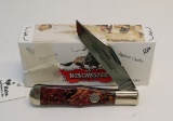 WINCHESTER 10106 CRANBERRY GOLD SWIRL BULLET HEAD  45-70 BULLET KNIFE W/ BOX
