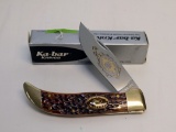 KA-BAR #1989 GRIZZLY SINGLE BLADE KNIFE AND BOX